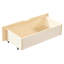 Lot de 2 boîtes de rangement sous le lit en pin naturel, style transitionnel, avec roulettes pour optimiser l'espace de votre chambre, 95 x 43 cm (37,5 x 17 pouces), en bois, avec roulettes pour un rangement efficace.