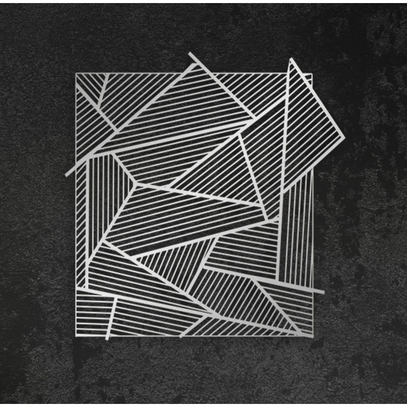 Abstract and Geometric Lines Metal Wall Art & Wall Hanging Decor, Matte Silver, 9" H x 10" W
