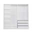 Armoire de rangement sans porte avec tablettes et 3 tiroirs-1355821948
