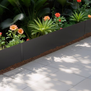 Steel Landscape Edging 6 Packs 40 x 6in Rust-Resistant Garden Edging Border Black (Set of 6)