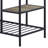 Lona Industrial 47"L Rectangular Kitchen Island in Rustic Oak and Black