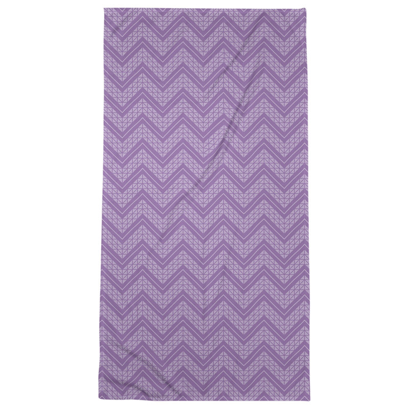 Serviette de plage à chevrons à la main classic Stephenie, Mauve clair