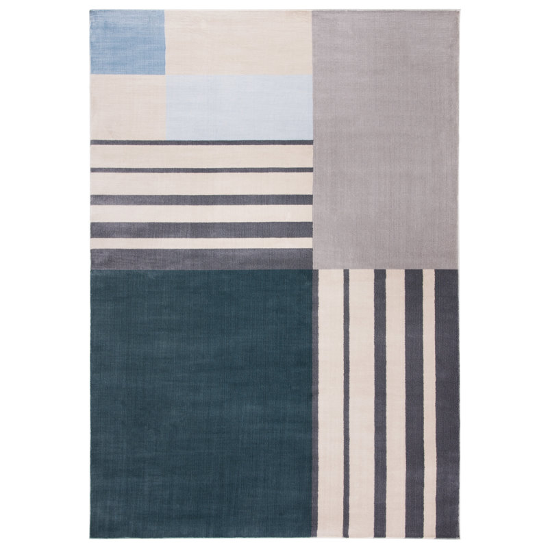 Katy Geometric Hand Woven Area Rug, Rectangle 122 x 183 cm