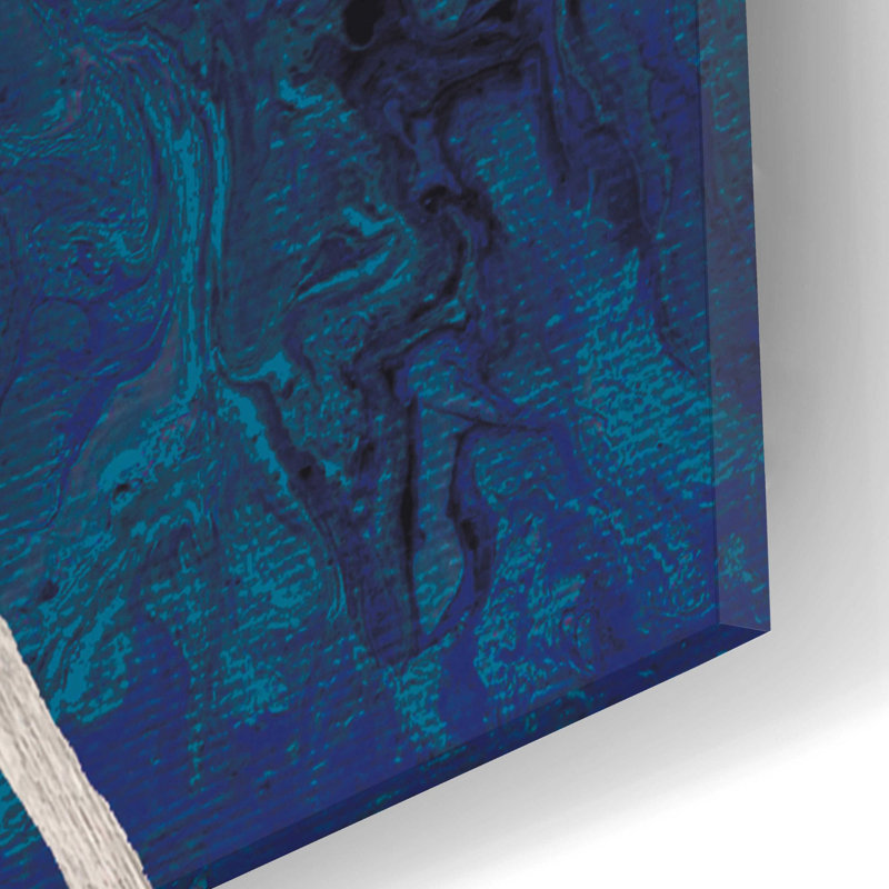Palmier bleu marine par Cindy Jacobs - impression sans cadre, H 24 po x l 16 po x P 0,2 po