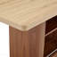 Une table de salle à manger extensible avec espace de rangement, une table de salle à manger extensible de 59 à 71 pouces. Table à tirer rectangulaire en bois avec structure en MDF robuste pouvant accueillir 4 à 8 personnes.-2053279533