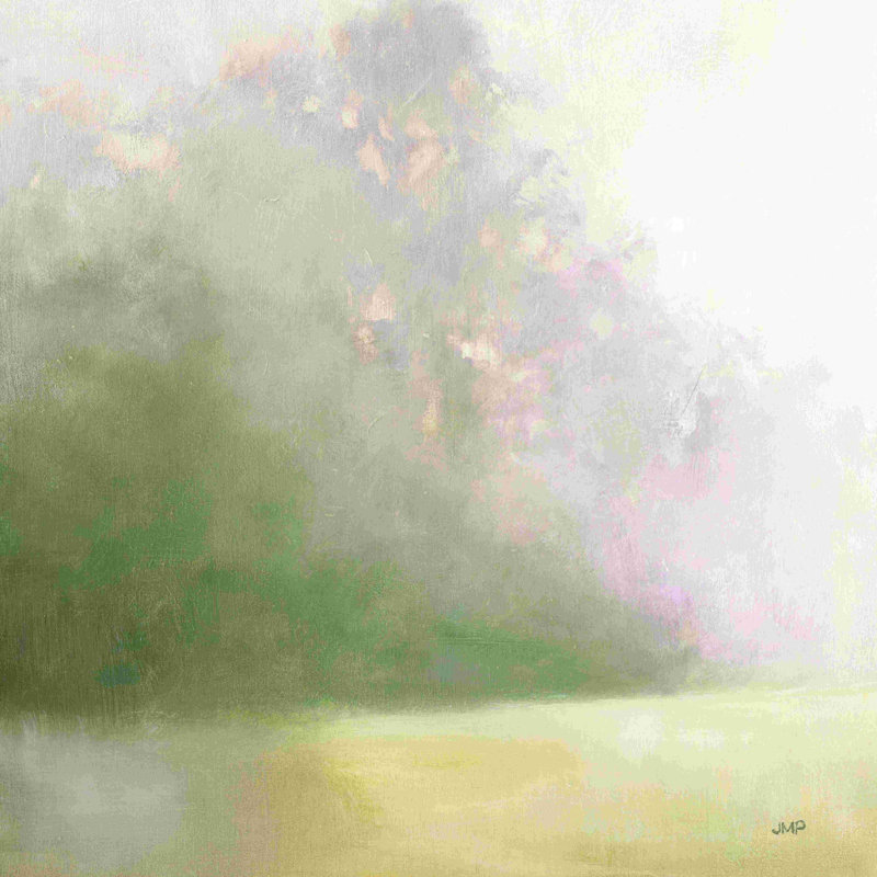 «Near Oaks II» par Julia Purinton, peinture sur toile tendue, H 12 po x l 12 po