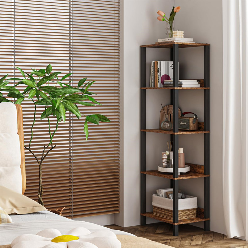 Anglim 140cm H x 40cm W Metal Standard Bookcase