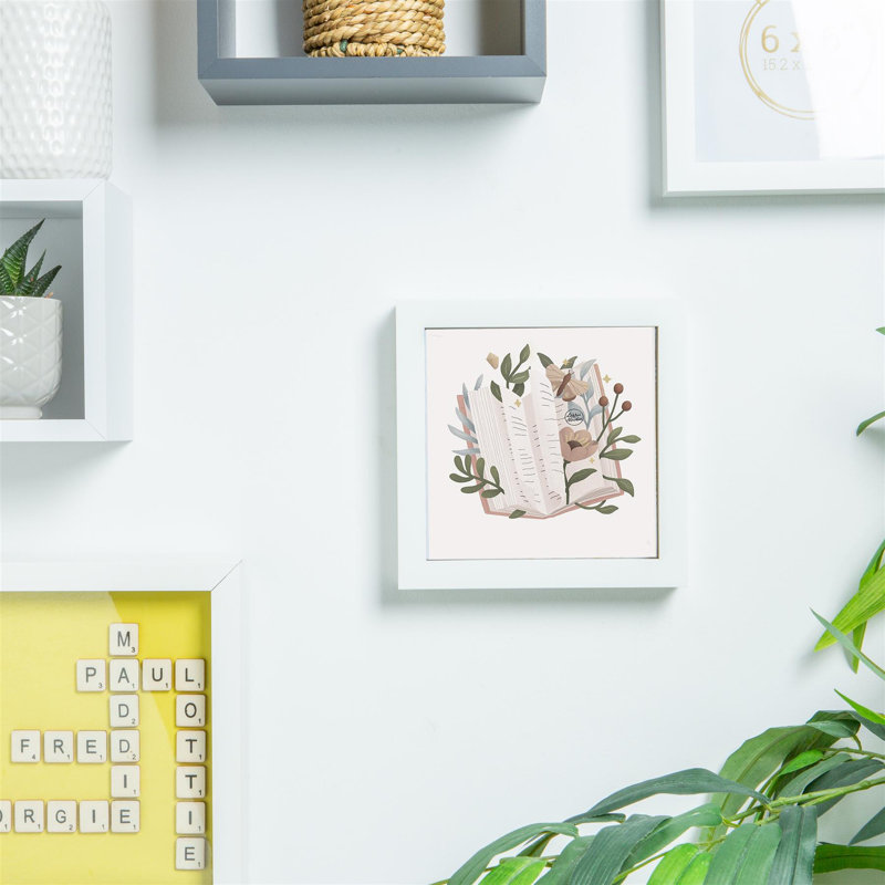 Nicola Spring - 6" x 6" White 3D Box Photo Frames, Grey, 2" x 2"