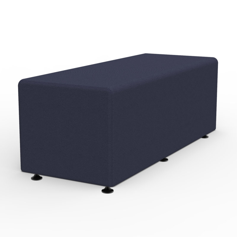 Rectangle Kids Soft Seating, Navy Blue, 16" H x 48" W x 19" D
