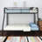 Metal Bunk Bed Frame for Kids, Teens, and Adults, With Angled Ladder, High Full Length Guardrail, Smooth Rounded Edges, No Boxspring Required, For Small Spaces, Twin-Over-Full, Black