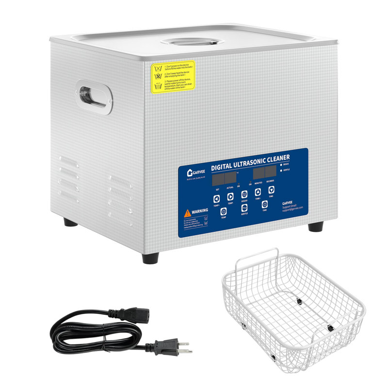 15L Commercial Ultrasonic Cleaner, Stainless Steel Tank with Digital Timer & Heater, Professional Jewelry Watch Parts Cleaning Machine