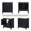 Armoire de rangement pour salle de bain 30 po avec 2 portes et un tiroir, fermeture en douceur, rangement multifonctionnel, structure en bois massif-1381463902