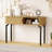 Fluted Console Table with Storage,Wood Sofa Table with Sliding Door,Entryway Table with Storage Space for Living Room-1041542687