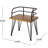 Outdoor Chair - 2 Rustic Chairs, Wood Seats, Iron Frames, Finish, Stylish For Patio Metal And Club