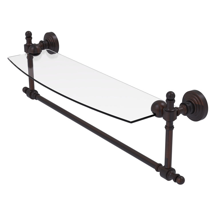 Retro Wave Bracket Shelf with Towel Bar