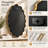 Set of 2 Oval Wavy Wall Mirrors, Modern Decorative Accent Mirrors with Aluminum Metal Frame and HD Distortion-Free Glass for Bathroom, Bedroom, Living Room & Entryway-1638349772-1638349777