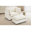 Chaise d'appoint rembourrée avec repose-pieds-170811373