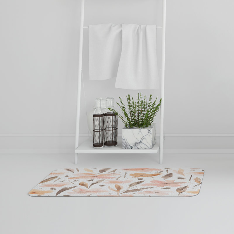 Heine Non-Slip Bath Rug, Muted Blossom Watercolor
