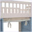 Lit mezzanine double moderne avec 2 armoires de rangement à quatre couches et rideau