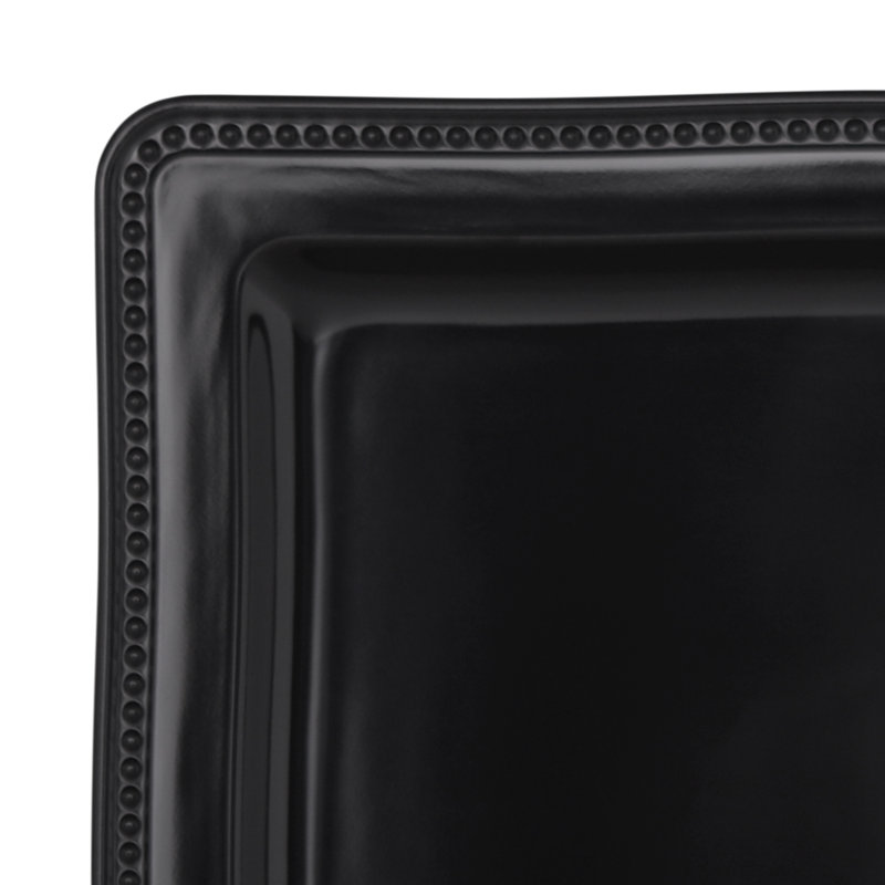 Assiette plate en mélamine 13 po Venetian, Noir