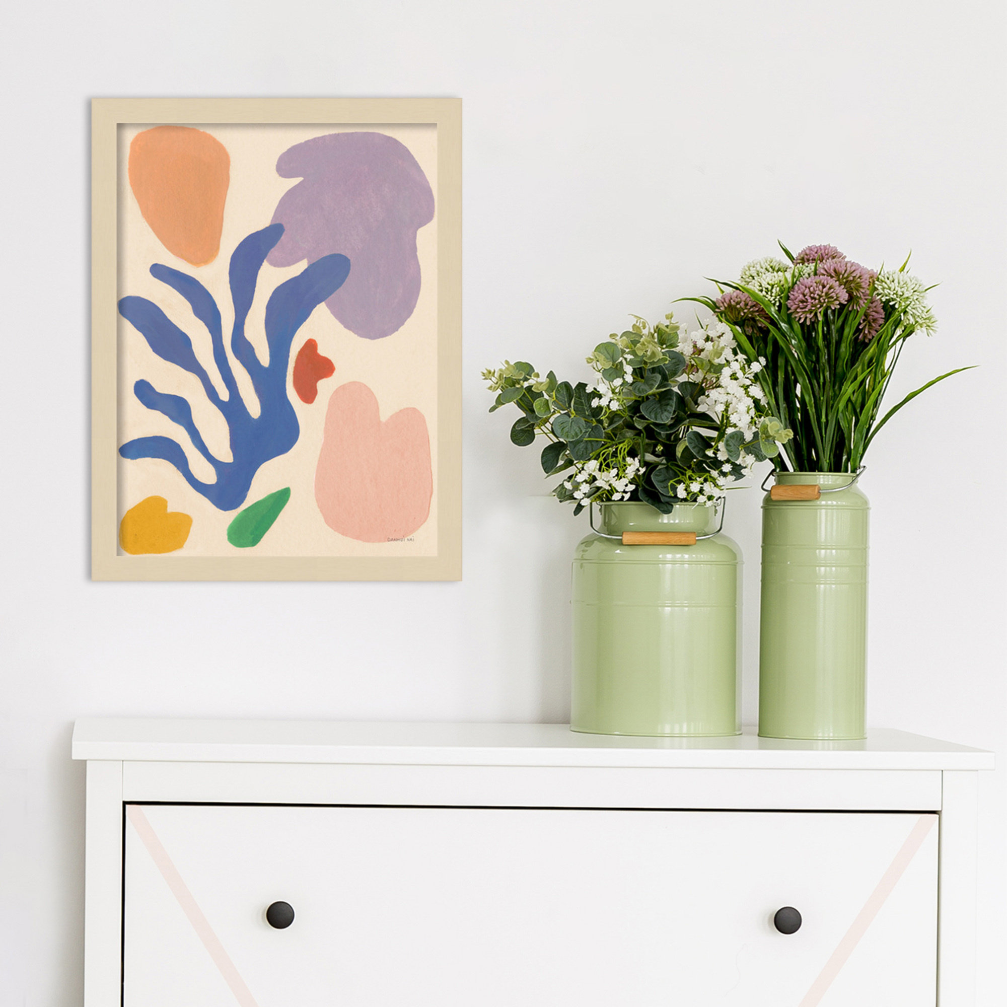 Honoring Matisse Warm by Danhui Nai, Brown, 41" H x 31" W x 1" D