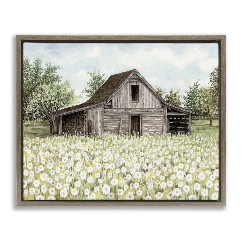 «White Poppy Farm Meadow» par Cindy Jacobs, Brun, H 17 po x l 21 po