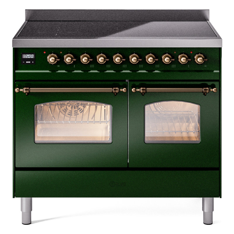 ILVE Nostalgie II 40 in Induction Range, Emerald Green/Bronze