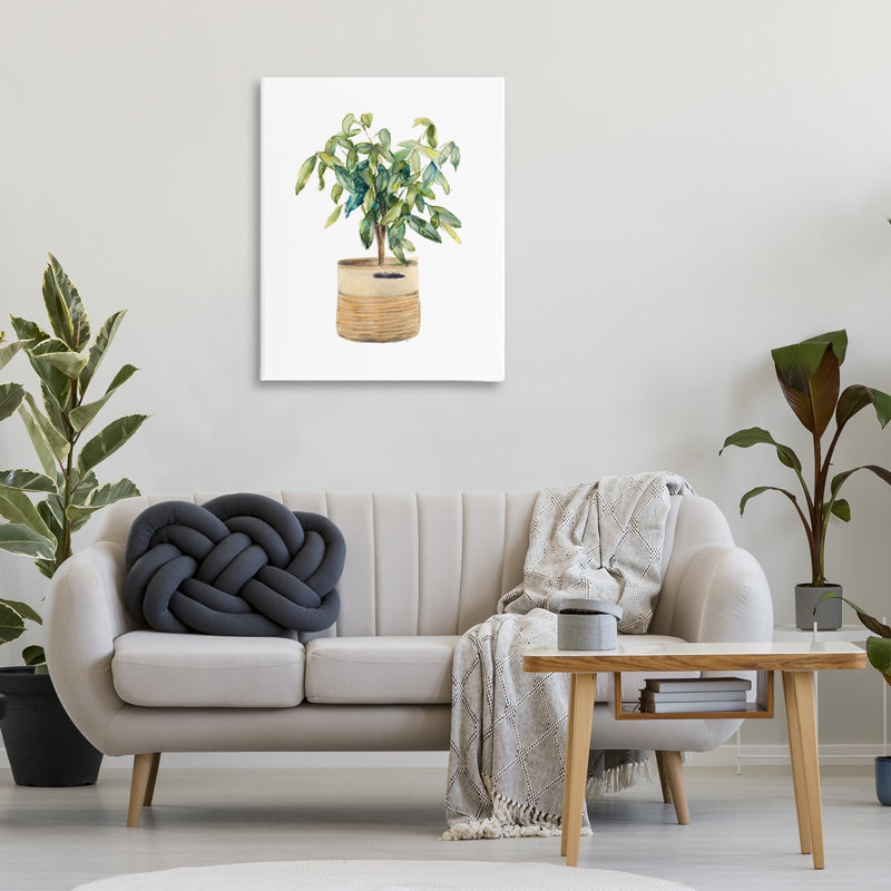 Art mural sur toile de plante en pot par Lanie Loreth, H 40 po x l 30 po