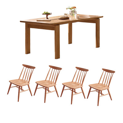 Comfort and quality of solid wood table set