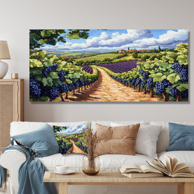 Vineyard In California Summer I - Vineyard Wall Art
