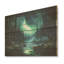 Northern Lights Forest Dreams II - Forêt et rivière sur bois-1476221456