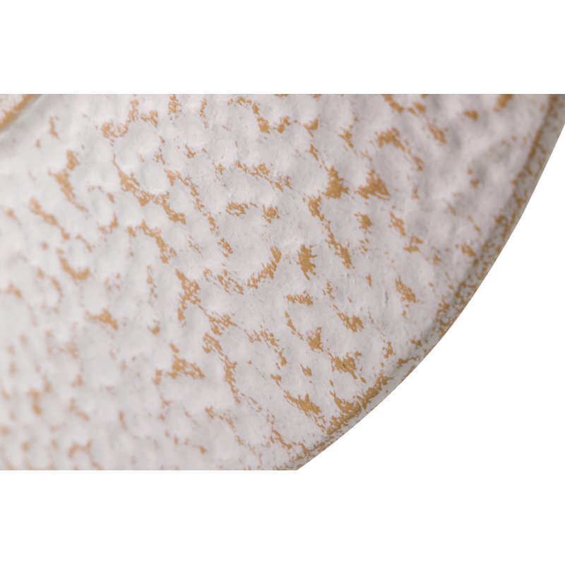 Metal Round Mirror, Beige