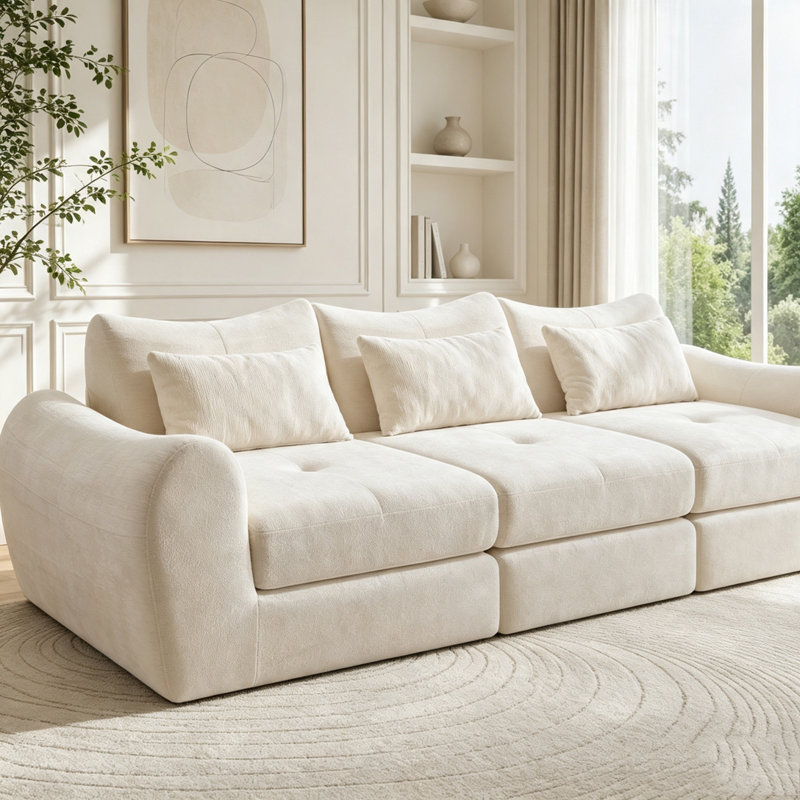 Canapé modulaire Cloud, Blanc