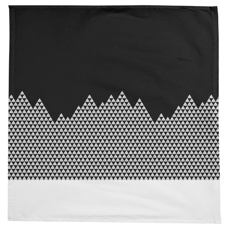 Leffel Mountain Pattern Tablecloth, Black