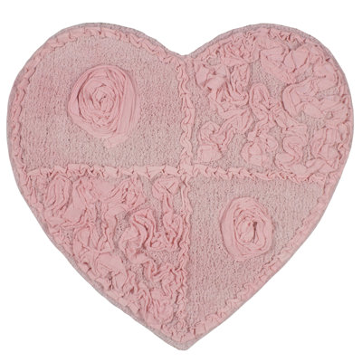 Schoenberger Heart Shape Bath Rug 25"x25"