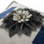 Housse de coussin décoratif fait à la main à motif floral 3D-675190242-675190252