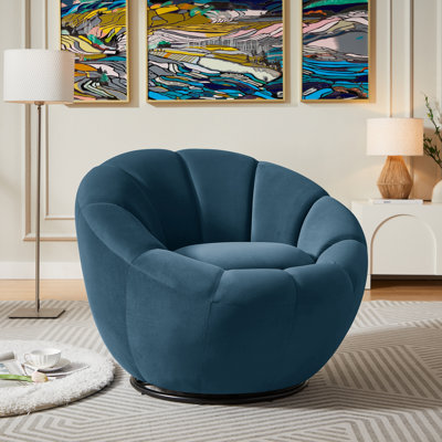 Fauteuil d'appoint pivotant rembourré