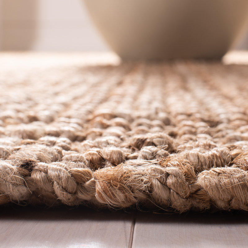 Martha Stewart Hand Woven Jute Solid Colour Rug, Runner 2'3" x 18'