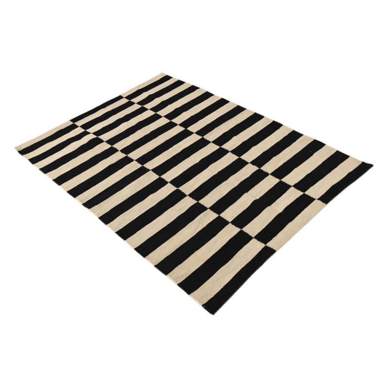 Tapis noir et blanc Orta
