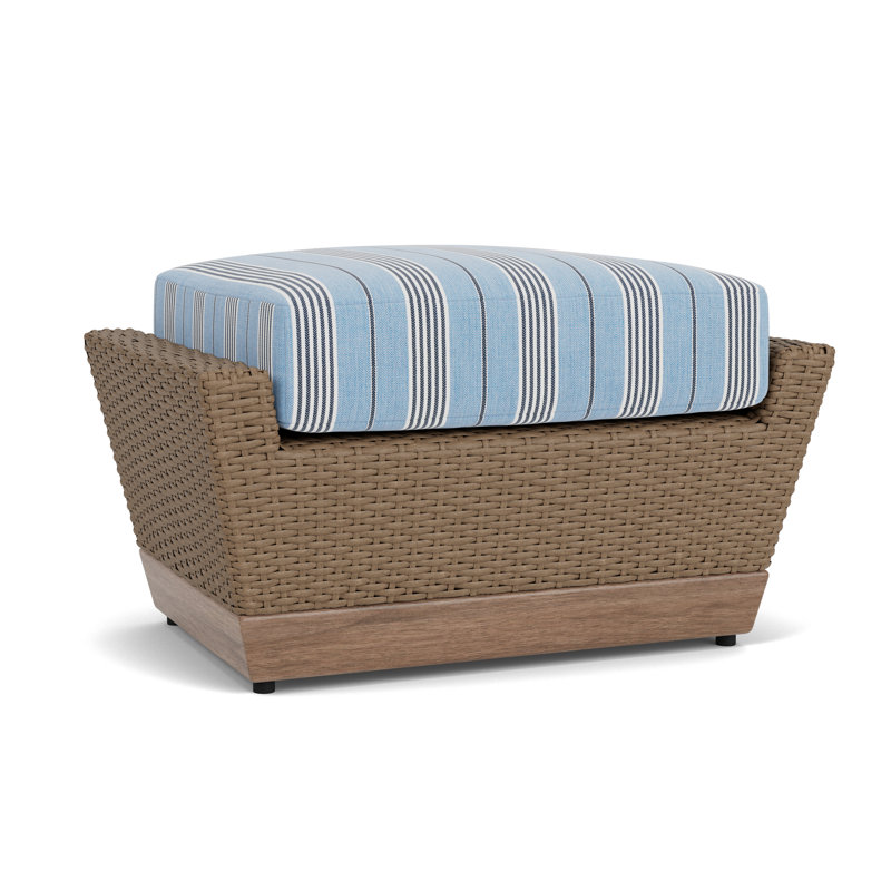 Charisma Rectangle Outdoor Ottoman Patio Ottoman, Hansen Sky