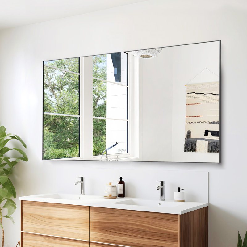 Miroir de salle de bain à DEL avec rétro-éclairage, multifonction, cendres, 36 po x 60 po