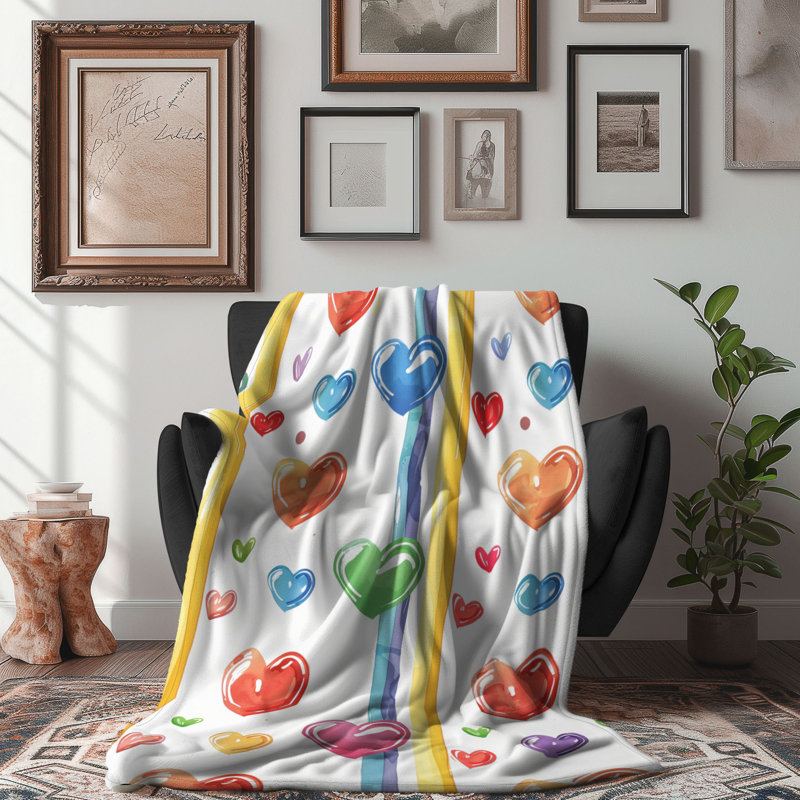 Rainbow Joy - 1 Piece Premium Blanket, 50" W x 60" L