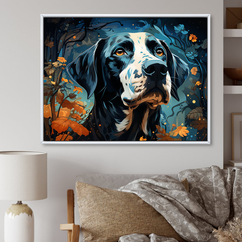 «Dalmatian Dream III», reproduction sur toile, H 16 po x l 32 po x P 1 po, Cadre flottant blanc