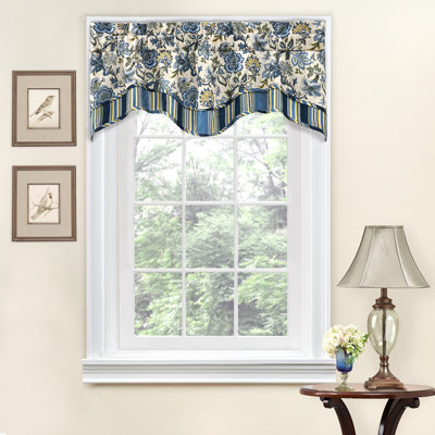Waverly Navarra Porcelain 100% Polyester Jacquard Weave Valance