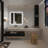 Dokes Black Framed  LED  Bathroom Vanity Mirror passed ETL-636413070