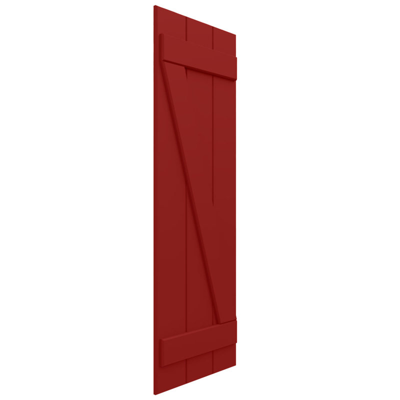 Volets l 12 1/8 po x H 52 po EnduraCore Composite, Rouge feu