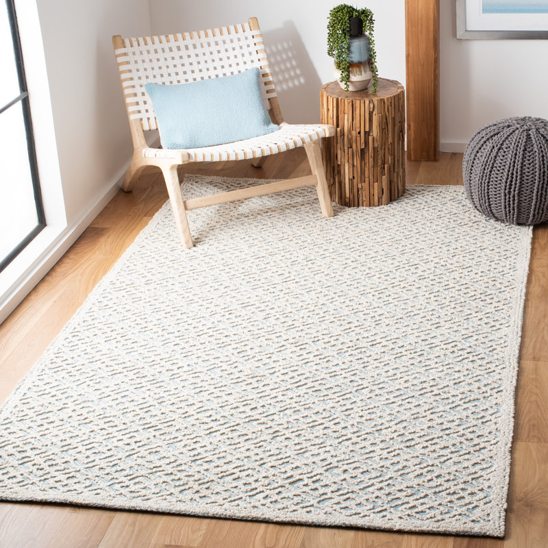 Heyde Hand Tufted Performance Geometric Rug, Rectangle 4' x 6'