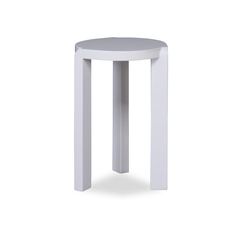 Margaux Outdoor Round Side Table, White