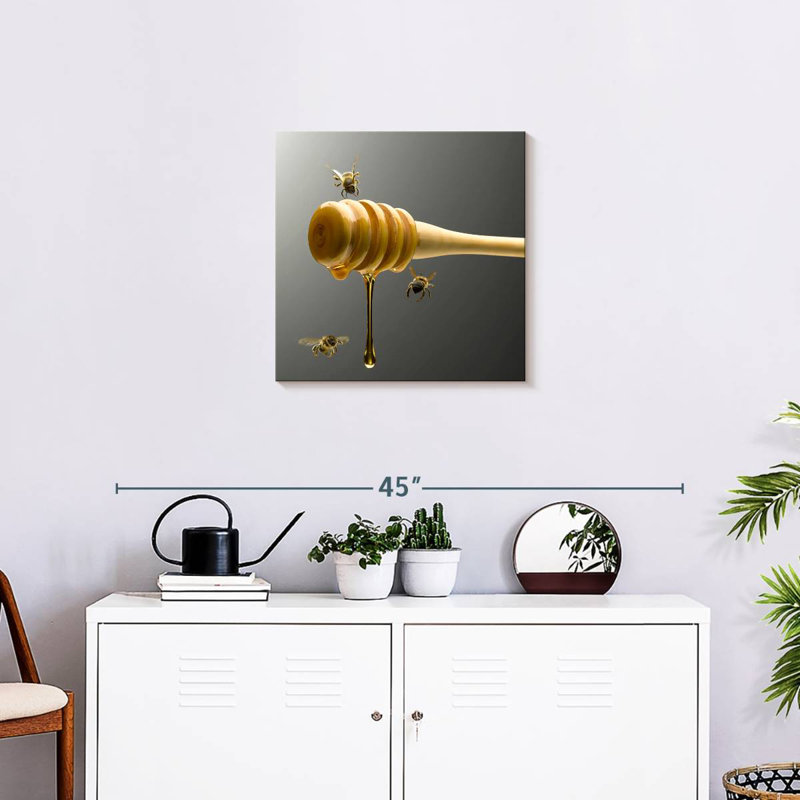 Brampt Honey Dipper And Bees, 20" H x 20" W