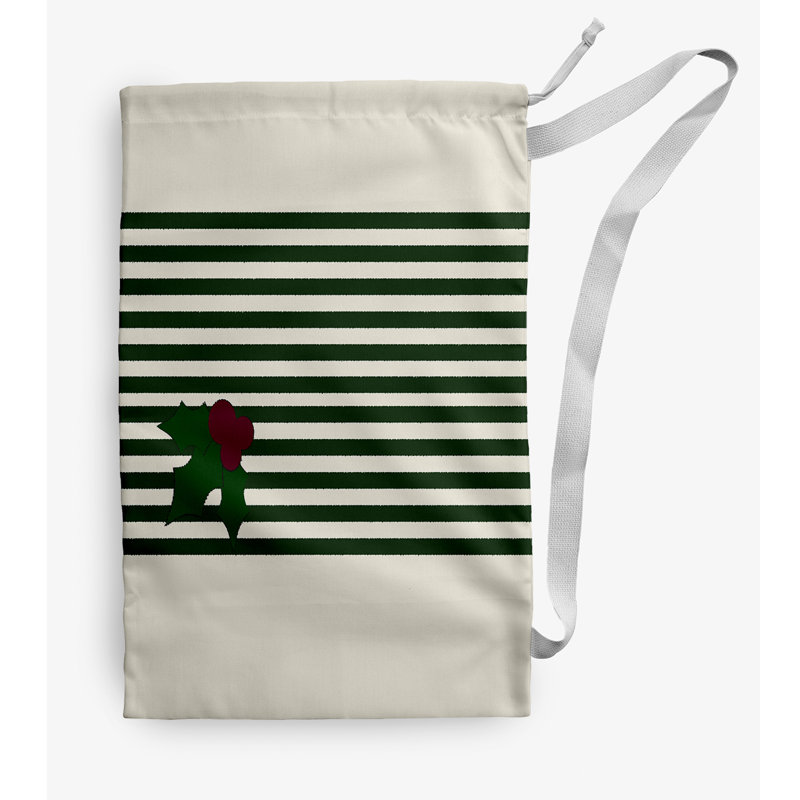 Fabric Laundry Bag with Handles, Small (29" H x 18" W), Green